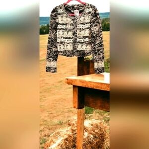 Rosa Rose Crochet & Lace Embellished Jacket